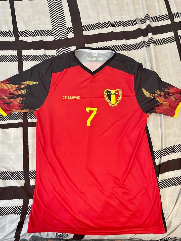 Belgium De Bruyne Soccer Jersey Size M