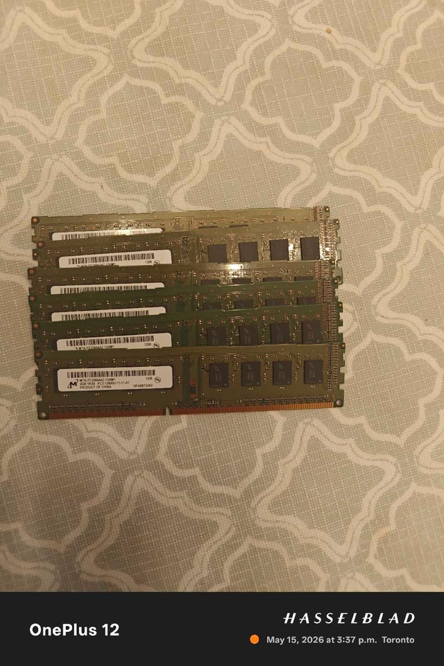 RAM in different types and sizes