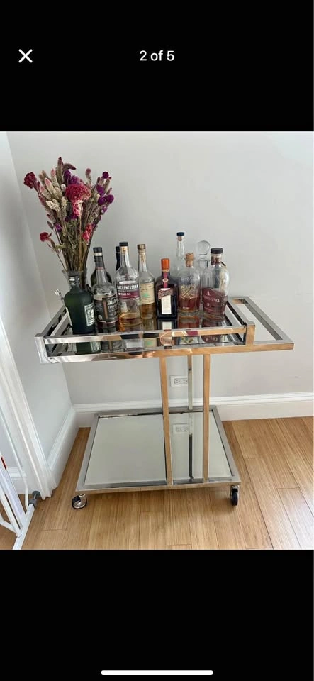 Restoration Hardware (RH) Beverly Hills Trolley Bar Cart
