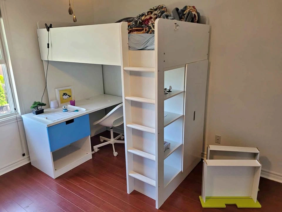 IKEA SMÅSTAD Loft Bed Frame with Desk and Storage