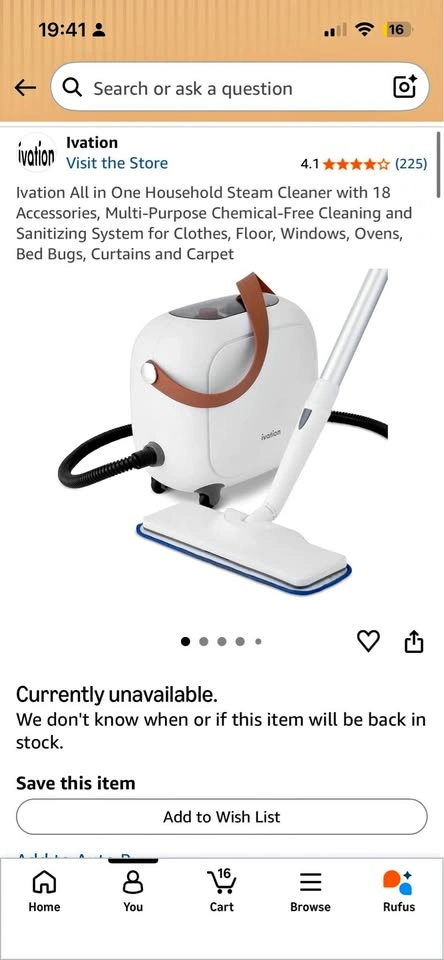 Ivation Steamcleaner- used only a few times, most parts are unus