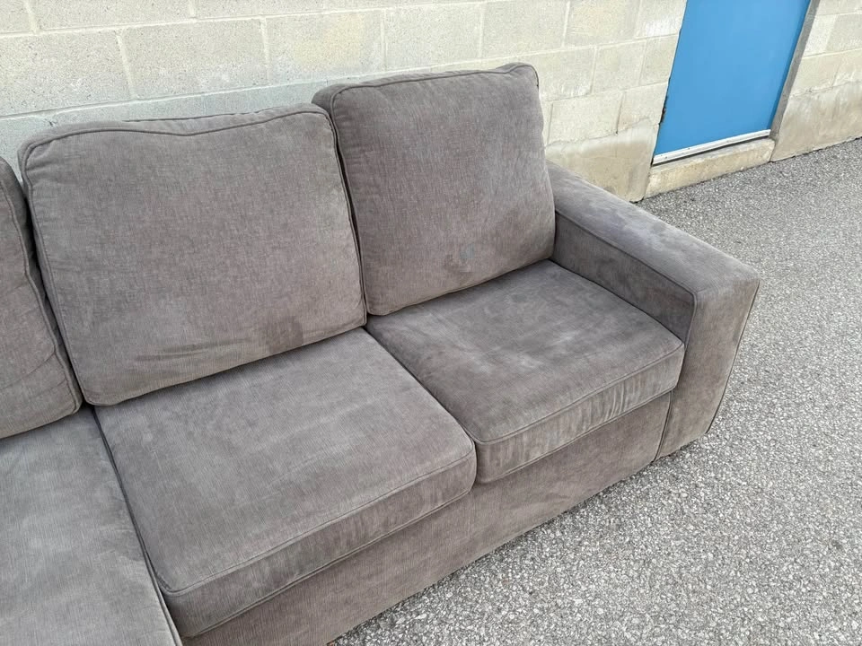 Dark Grey Sectional Sofa with Chaise - photo 5
