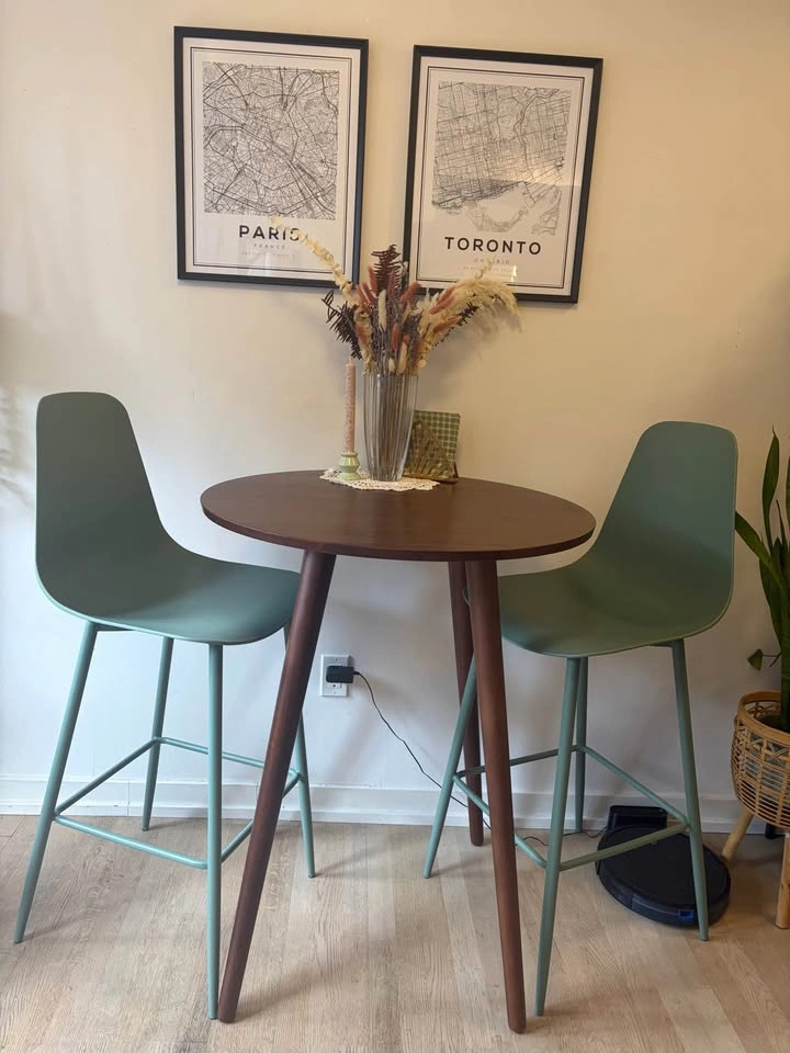 Mid-Century Article Round Bar Walnut Table - photo 2