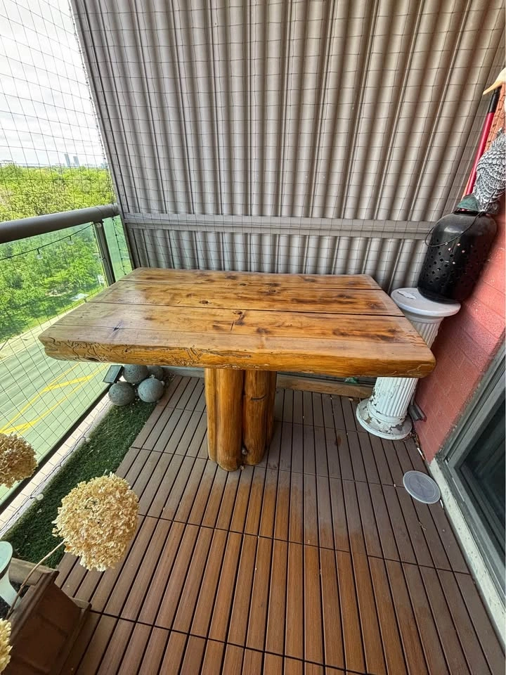 Rustic Live Edge Log Pedestal Table - photo 2