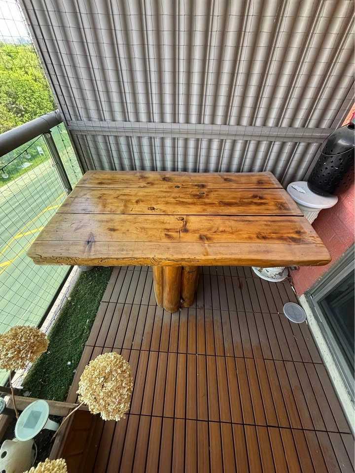 Rustic Live Edge Log Pedestal Table - photo 4