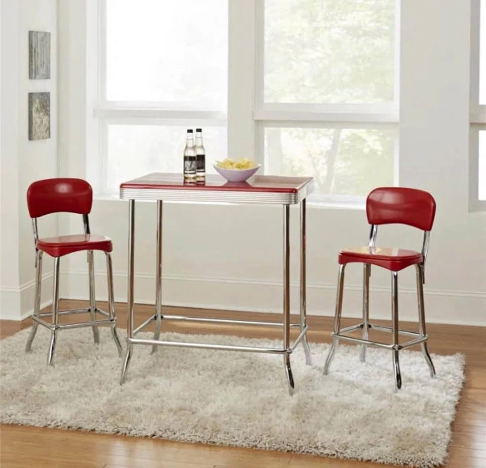Red 50s Style Retro Dining Set