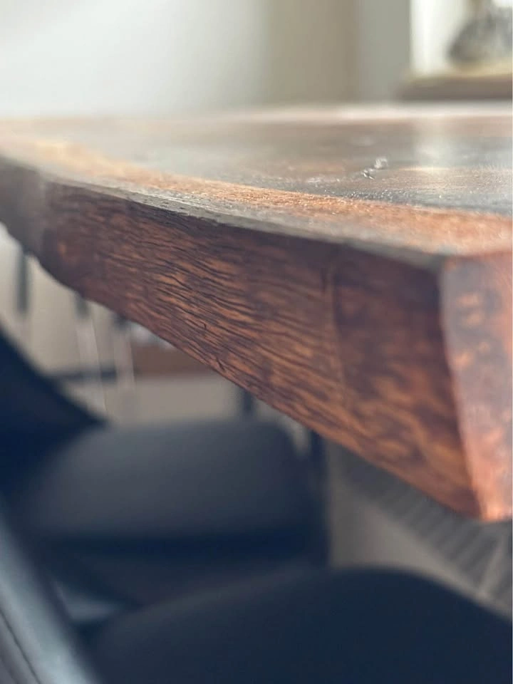 Live Edge Walnut Bar Table with Industrial Pipe Base - photo 3
