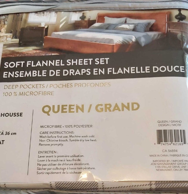 Queen size soft flannel sheet set - photo 2