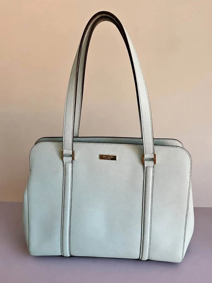 Kate Spade New York Light Blue Saffiano Leather Tote Bag