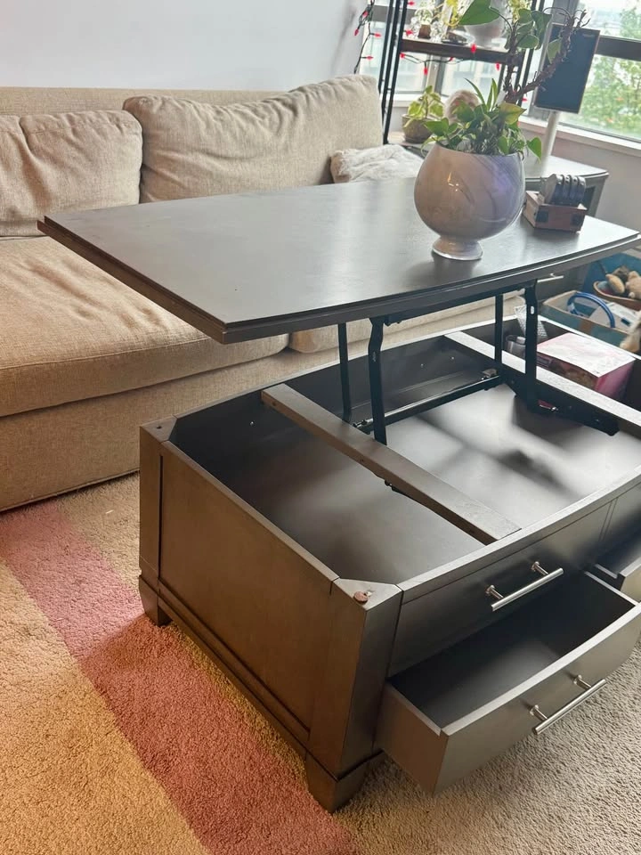 Solid Lift Top Coffee & Side Table - photo 3