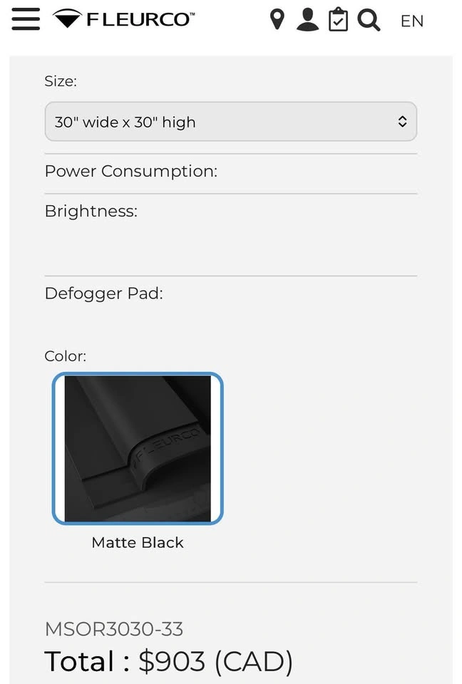 2 Round LED Mirrors – Matte Black Frame - photo 4