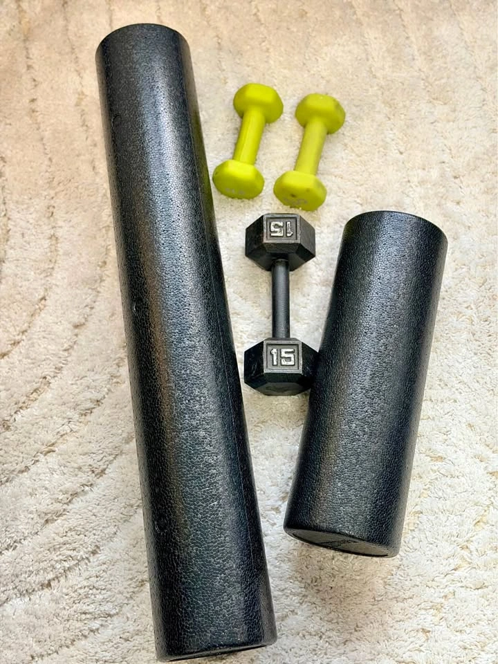 Home Workout Equipment Bundle: Foam Rollers & Yoga Mat