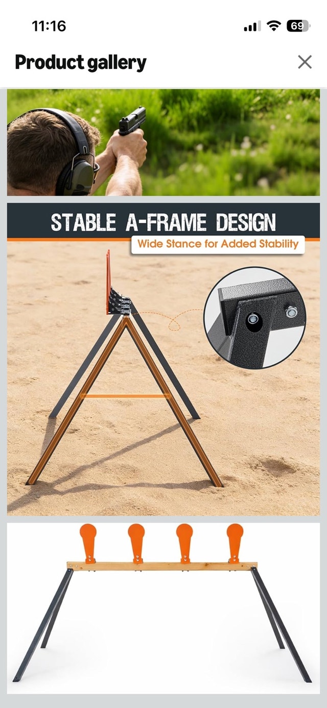Self Resetting AR500 Steel Shooting Target System - photo 4