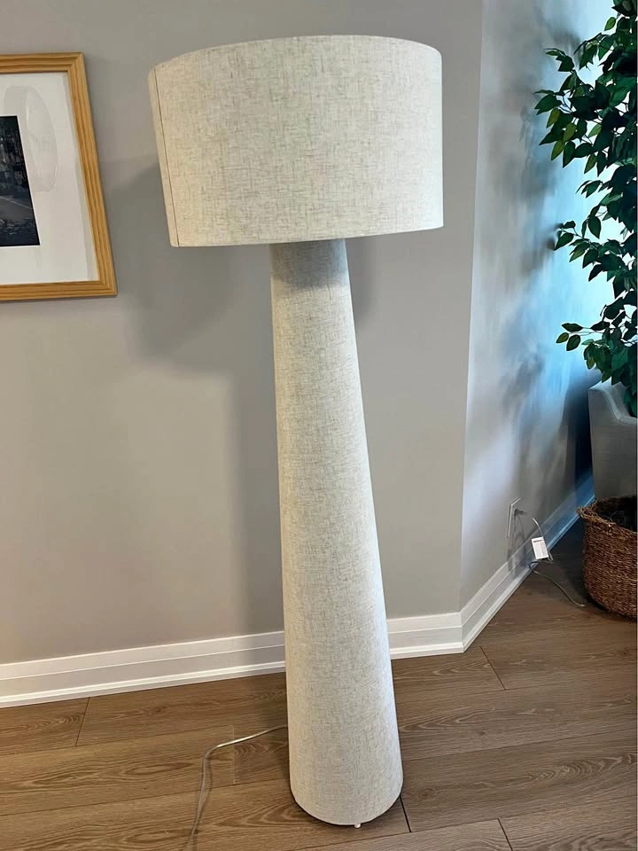 Modern Linen Textured Floor Lamp