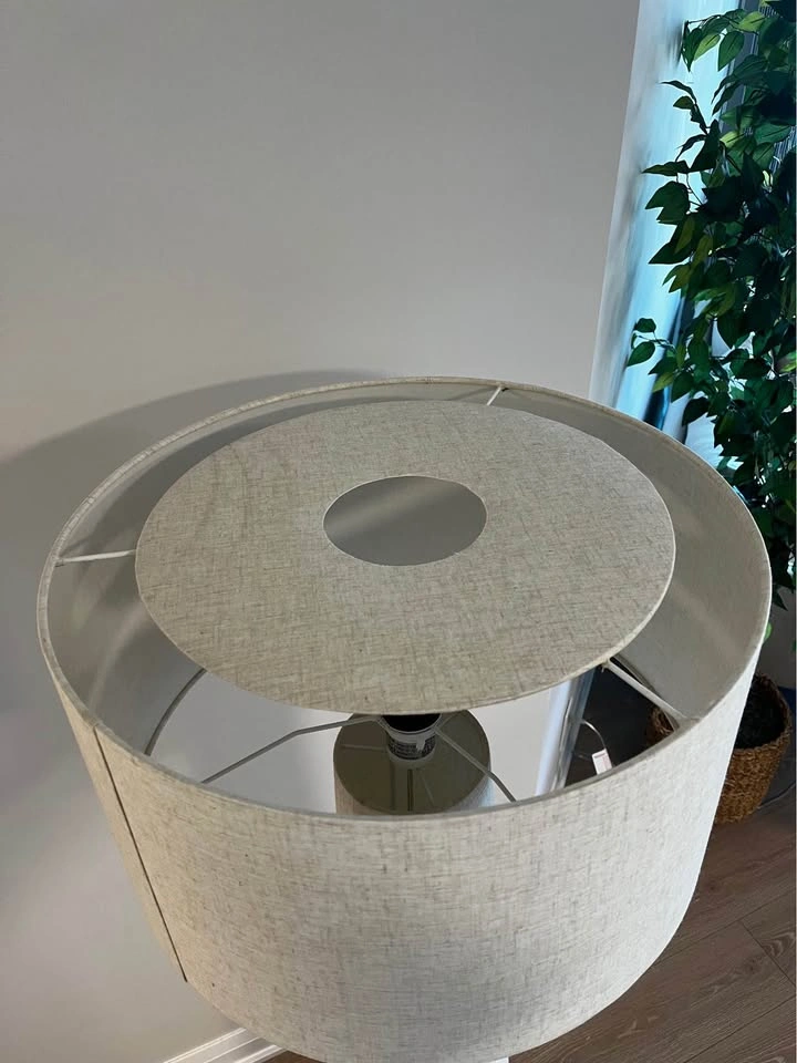 Modern Linen Textured Floor Lamp - photo 2