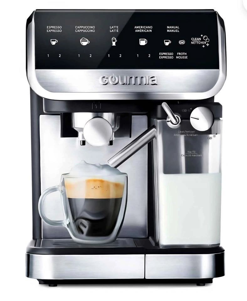 Gourmia 8-in-1 Espresso, Cappuccino, Latte & Americano Maker