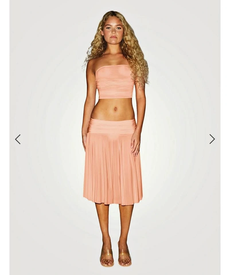 SKIMS Milky Sheer Midi Skirt Size Medium