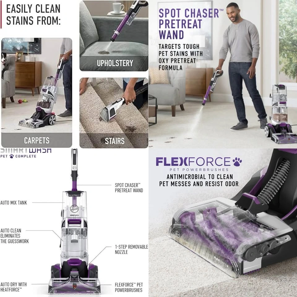 RENTAL: Hoover Pet Carpet Cleaner & Upholstery Wet Vacuum - photo 2