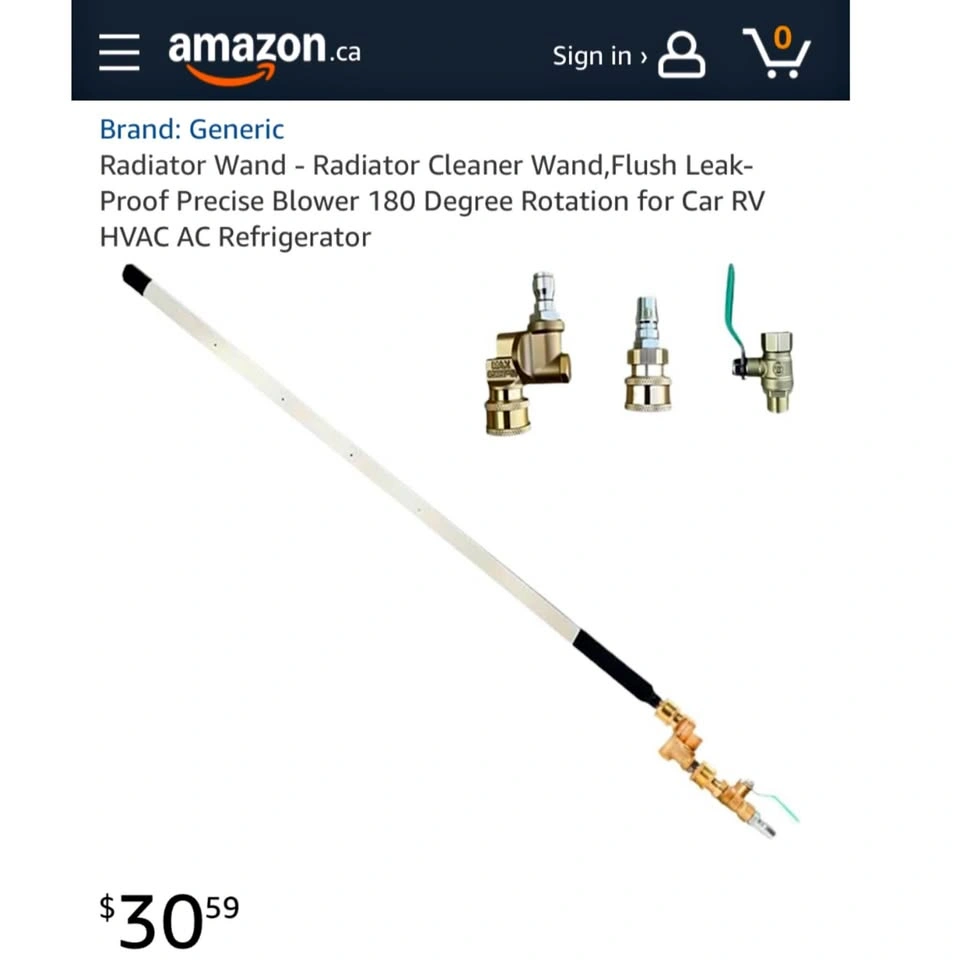 BRAND NEW! 4PC CAR RADIATOR CLEANING WAND SET - 4500PSI MAX