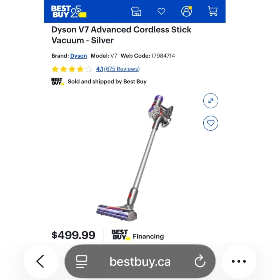 Dyson V7 Complete Cordless Stick Vacuum (NEEDS BATTERY) - photo 2