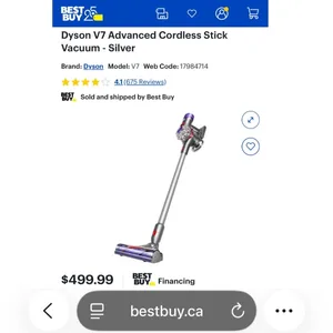 Dyson V7 Complete Cordless Stick Vacuum (NEEDS BATTERY)
