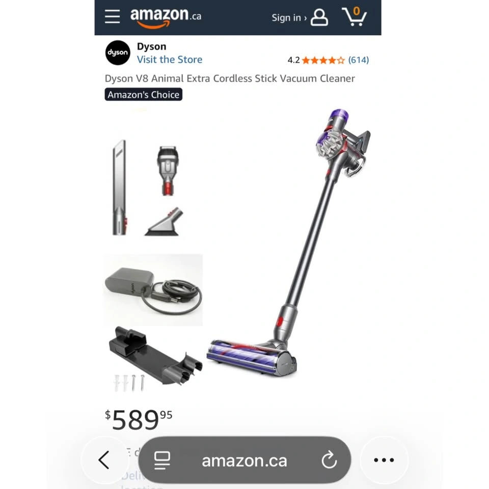 Dyson V8 Animal Cordless Stick Vacuum + Accessories - photo 2