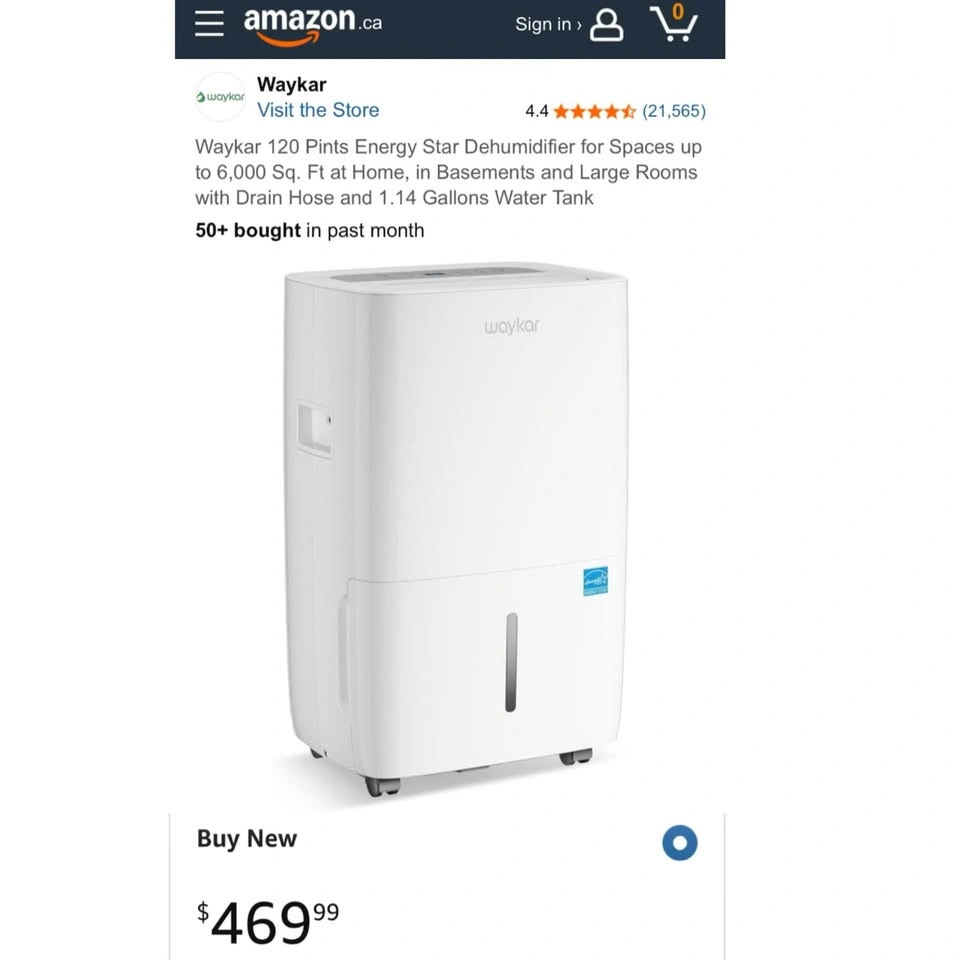 NEW! Waykar Dehumidifier 6000sq.ft 120 Pints JD025CE-120 - photo 2
