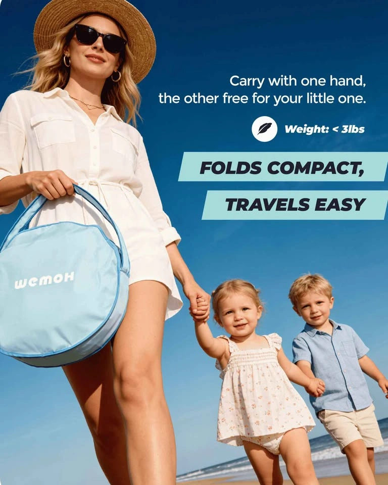 Brand New WEMOH T1 Plus Baby Beach Tent with 3-in-1 UPF 50+ Sun - photo 5