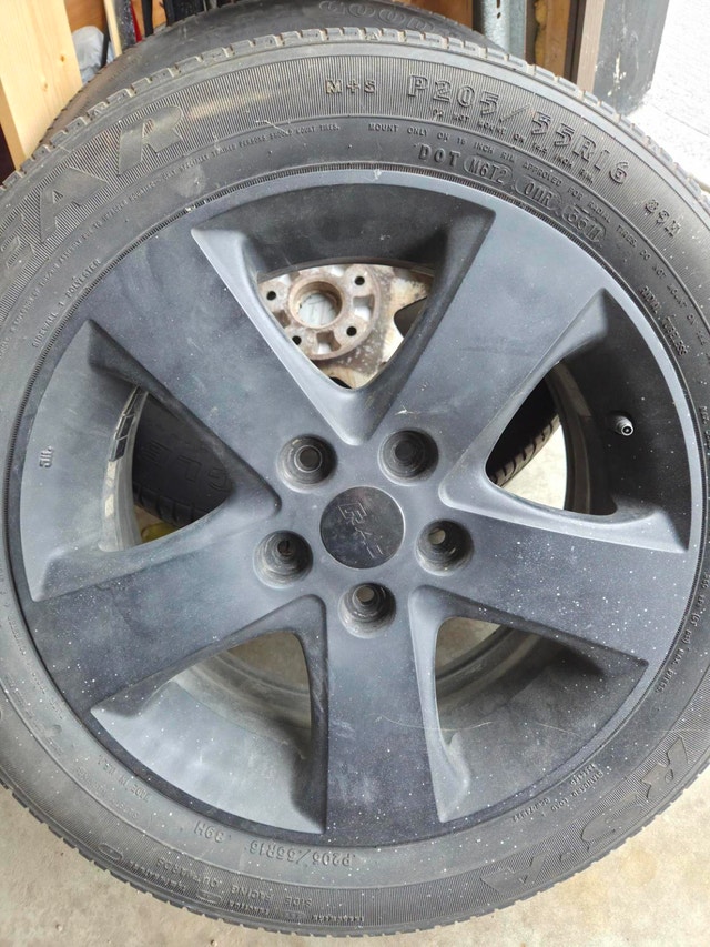 16" Black Alloy Rims, 205/55R16 tires, Toyota/Lexus/Suzuki