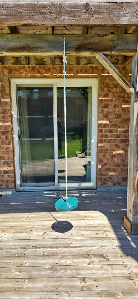 Children's rope swing for outside