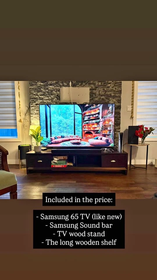 TV + Sound bar + TV Stand