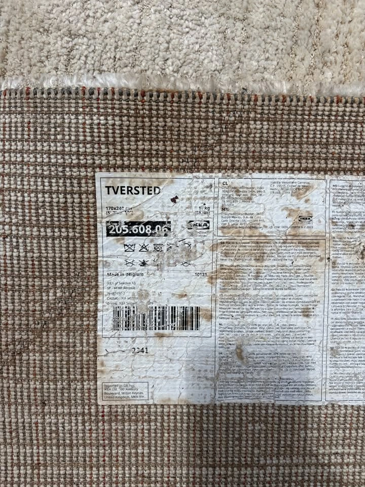 IKEA Tversted Rug – 170 x 240 cm / 5'7" x 7'10" – Fair Condition - photo 3