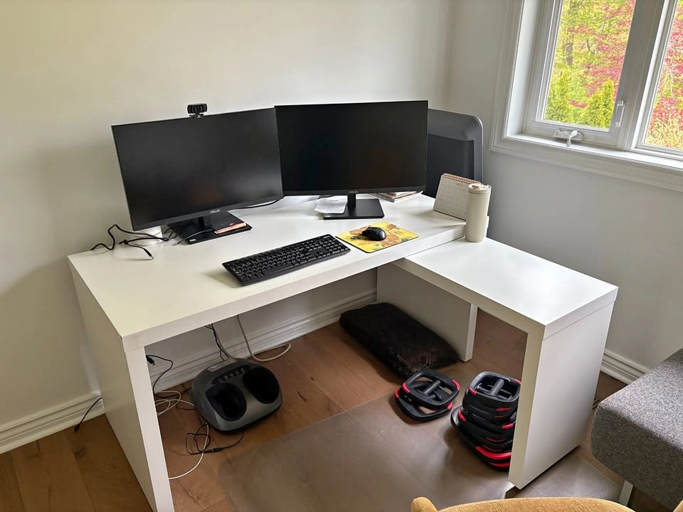 IKEA MALM Desk with Pull-Out Panel – White