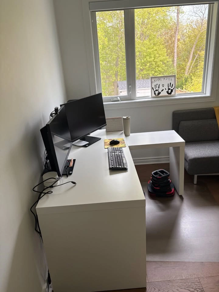 IKEA MALM Desk with Pull-Out Panel – White - photo 2