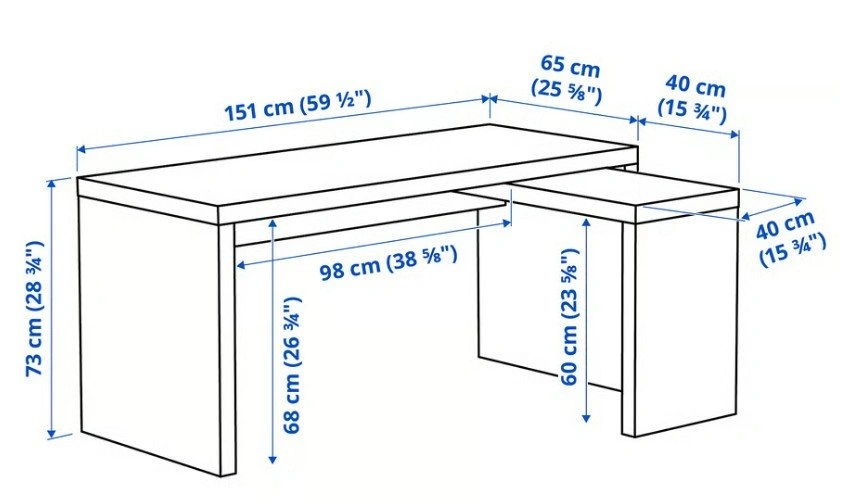 IKEA MALM Desk with Pull-Out Panel – White - photo 4