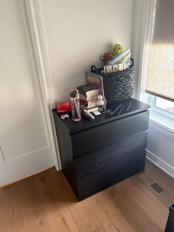 IKEA MALM 3-Drawer Dresser – Black / Black-Brown - photo 2