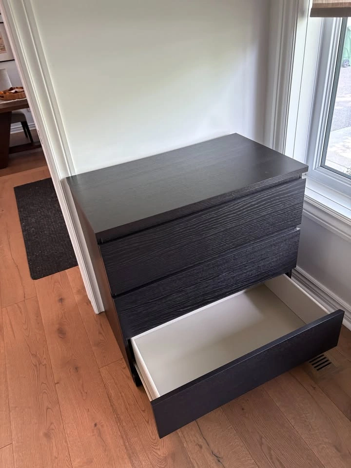 IKEA MALM 3-Drawer Dresser – Black / Black-Brown - photo 4