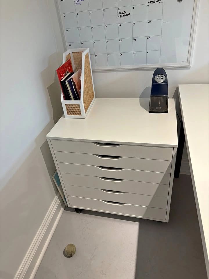 IKEA ALEX Drawer Unit on Casters – White