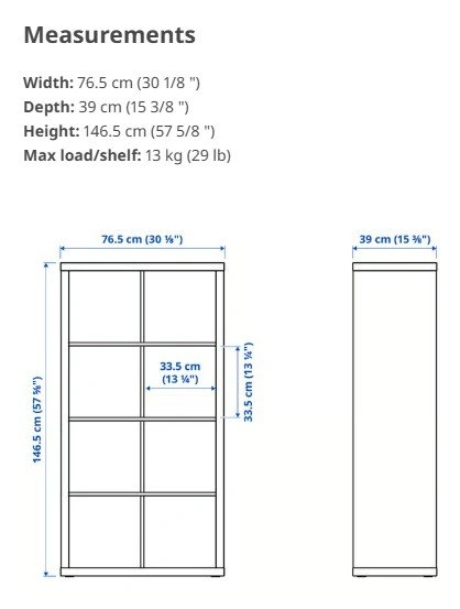 IKEA KALLAX Shelf Unit / TV Stand – Dark Brown - photo 3
