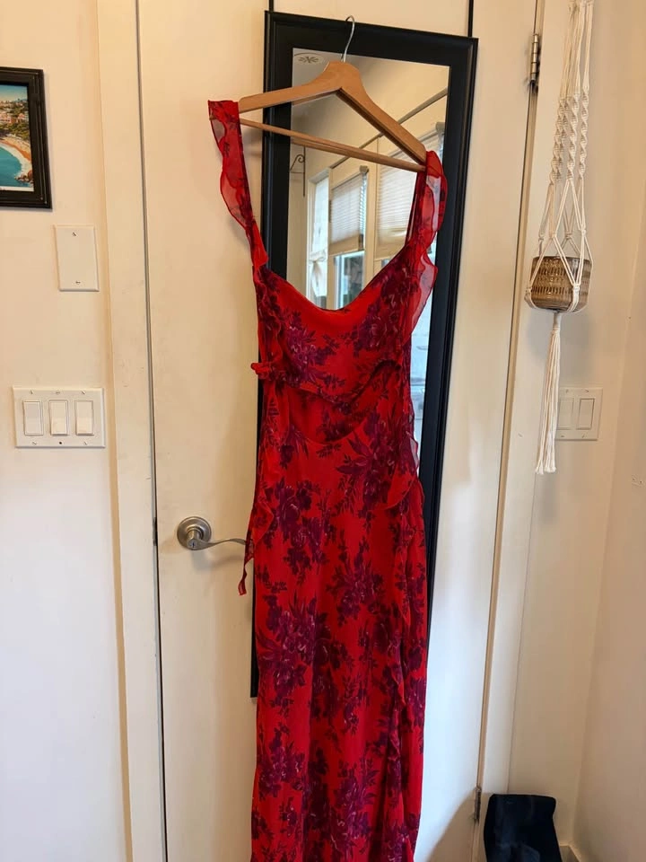 Park & Fifth Red Floral Maxi Dress XL - photo 2