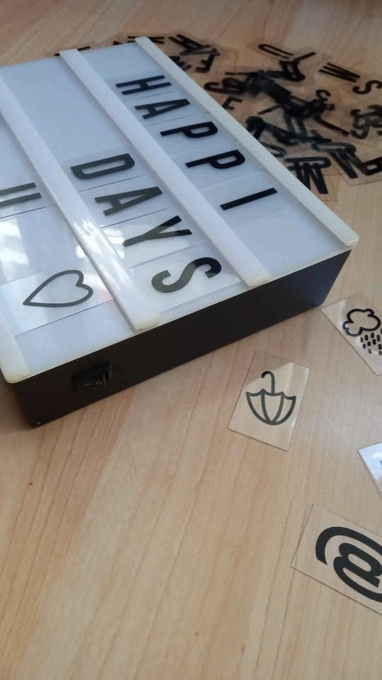 Light box with letters and symbols - photo 2