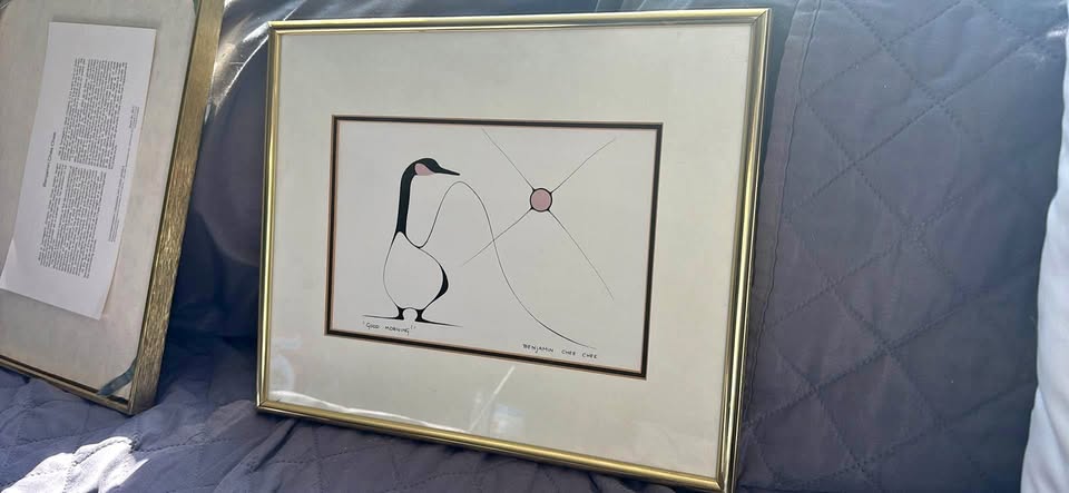 Benjamin Chee Chee “Good Morning” print with frame