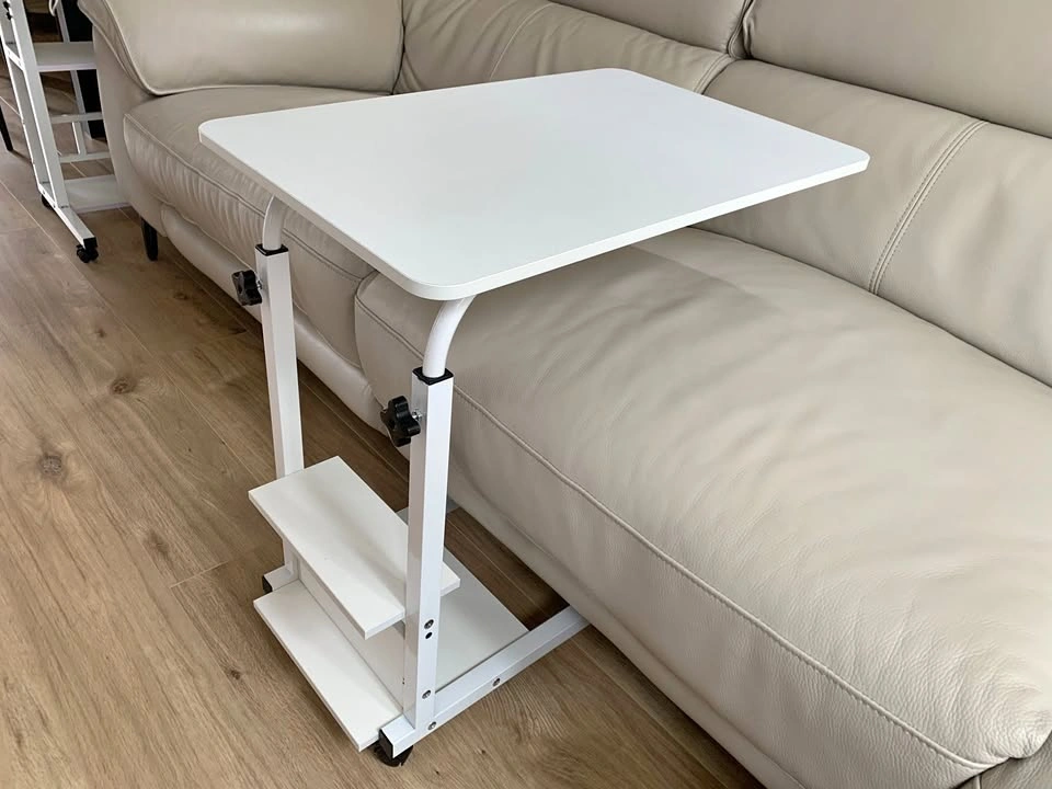 Adjustable Height Rolling Laptop Side Table Stand