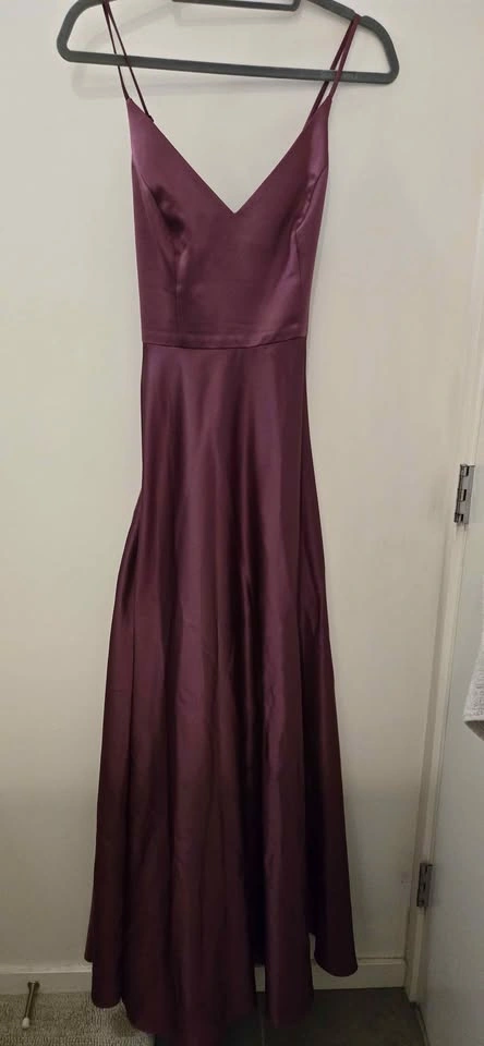 David's Bridal Spaghetti Strap Satin A-Line dress - photo 2