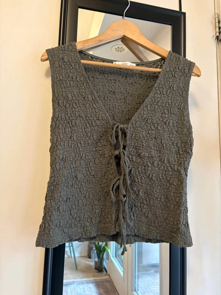 Mango dark green textured two-piece set - Medium - photo 3