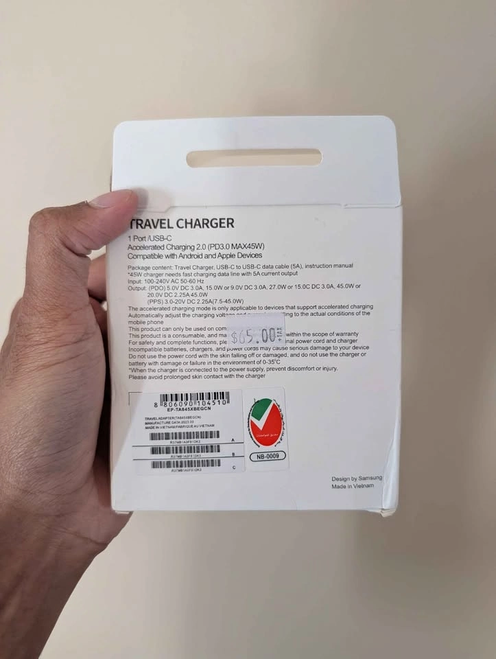 SAMSUNG 45W FAST CHARGER | NEW | FOR SALE - photo 2