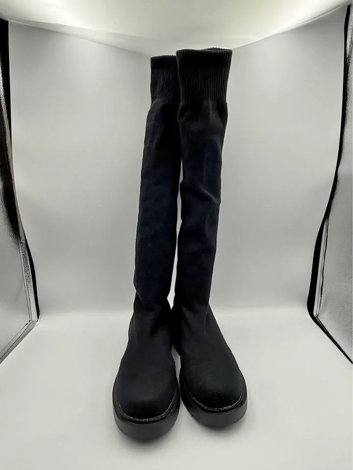 Sock Style Coth Over The Knee Women's High Boots Slim Leg thumbnail