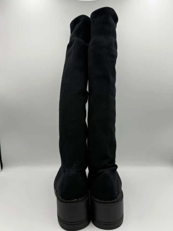 Sock Style Coth Over The Knee Women's High Boots Slim Leg image indicator(3)