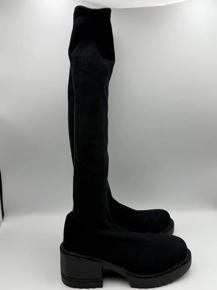 Sock Style Coth Over The Knee Women's High Boots Slim Leg image indicator(5)