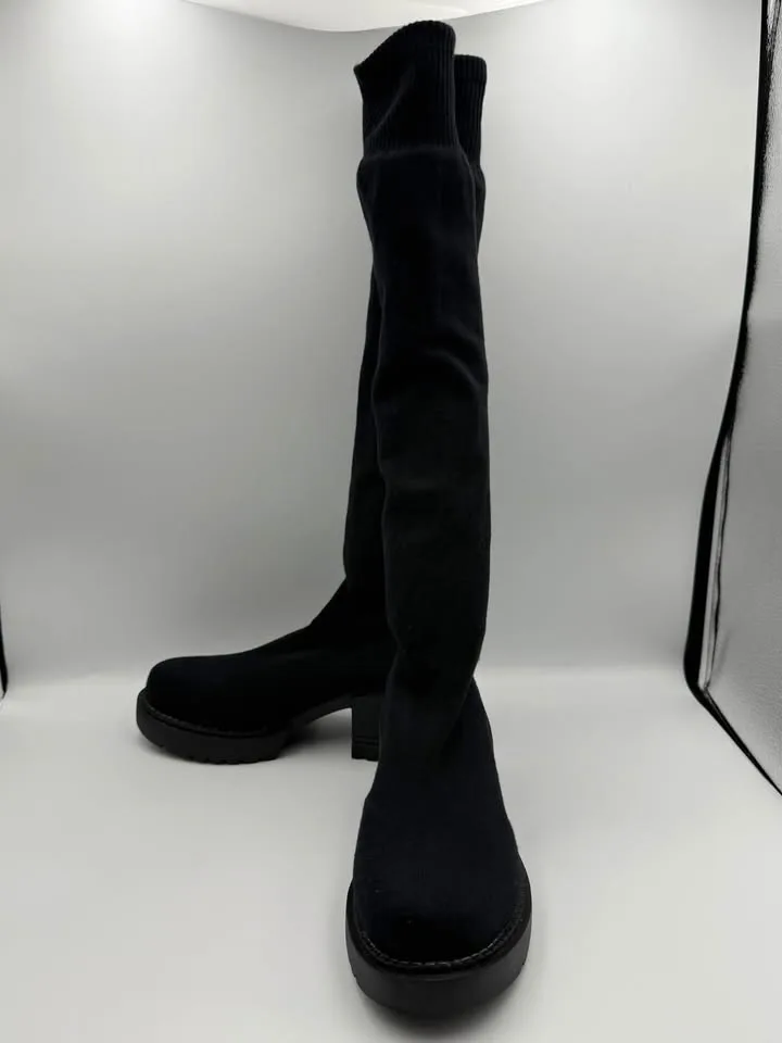 Sock Style Coth Over The Knee Women's High Boots Slim Leg image indicator(6)